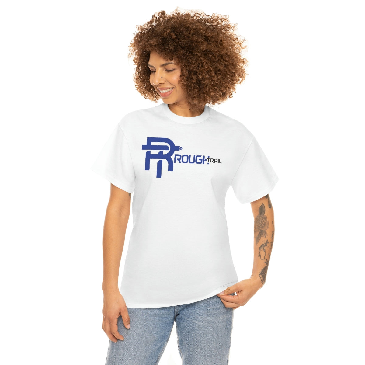 T-shirt Rough Trail Brand 1 Blanc